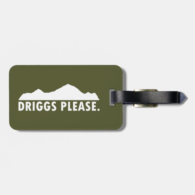 Étiquette À Bagage Driggs Idaho S'Il Vous Plaît (Dos horizontal)