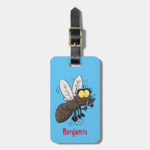 Étiquette À Bagage Drôle dessin animé d'insecte de la mouche à cheval
