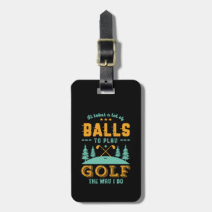 Étiquette À Bagage Drôle joueur de golf Golfer Beaucoup de balles jeu