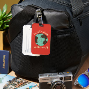 Étiquette À Bagage Drôle mignon Voyageur Backpacker