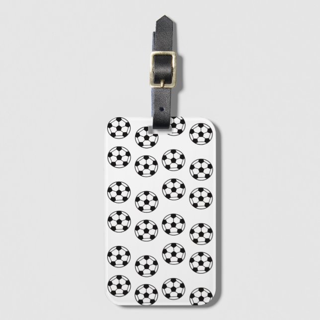 Étiquette À Bagage Drôle Motif de balle de football (Devant Vertical)
