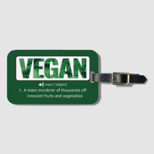 Étiquette À Bagage Drôle Vegan Citations Typographie