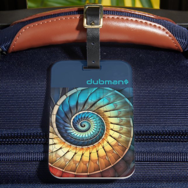 Étiquette À Bagage Dubman fait du Design : Spectre de Fibonacci Lumin (Insitu Rectoal 2)