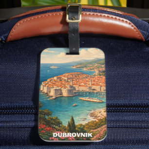 Étiquette À Bagage Dubrovnik, Croatie – Perle de l'Adriatique Voyage