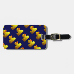 Étiquette À Bagage Duckies en caoutchouc jaune