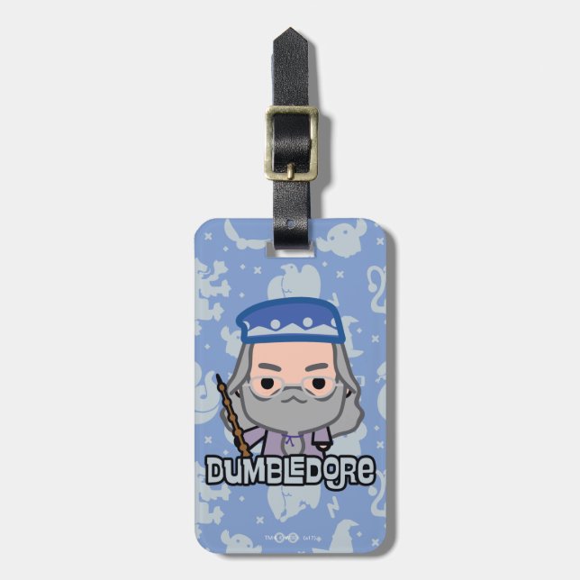 Étiquette À Bagage Dumbledore Cartoon Caractère Art (Devant Vertical)