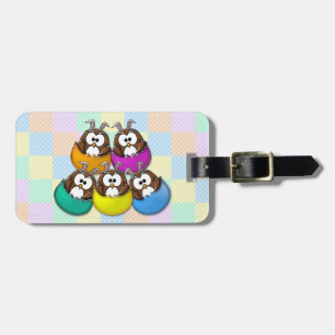 Étiquette À Bagage Easter owl - rainbow