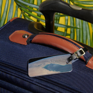 Étiquette À Bagage Eaux Bleues Tropicales Du Golfe Persique.