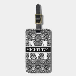 Étiquette À Bagage Échelle de poisson noir personnalisée
