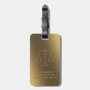 Étiquette À Bagage Échelles d'avocat de la justice  