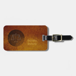Étiquette À Bagage Échelles d'étiquette de bagage de la justice  