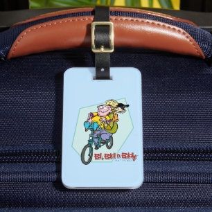 Étiquette À Bagage Ed, Edd, n Eddy sur un vélo