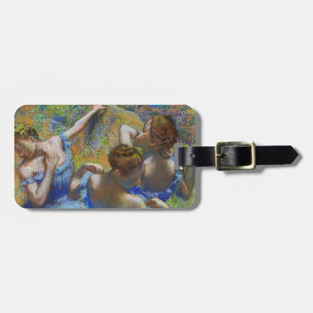 Étiquette À Bagage Edgar Degas - Danseurs Bleus (Devant horizontal)