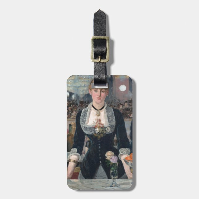 Étiquette À Bagage Edouard Manet's A Bar (Devant Vertical)