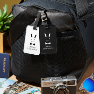 Étiquette À Bagage Elegance de Pâques - Bagages Bunny personnalisable