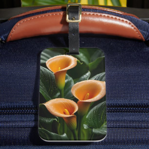 Étiquette À Bagage Élégance Radiant Calla