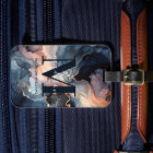 Elégant Aquarelle Marbre Abstrait Monogramme Voyag