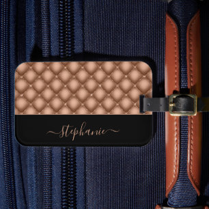 Étiquette À Bagage Élégant bijou en or Rose personnalisé
