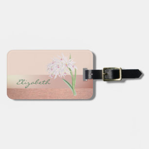 Étiquette À Bagage Élégant Chic Élégant, Fleur