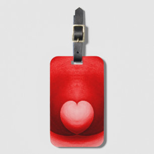 Étiquette À Bagage Élégant coeur d'amour de la Saint-Valentin