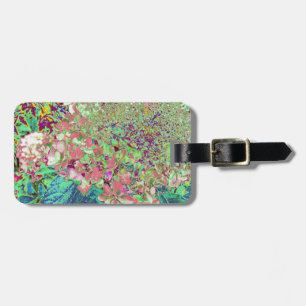 Étiquette À Bagage Élégant Corail et Chartreuse Limelight Hydrangea