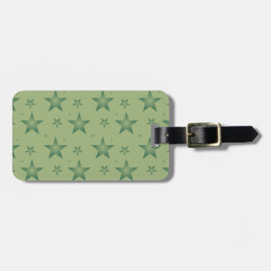 Étiquette À Bagage Élégant et élégant Olive Stars sur Sage Green