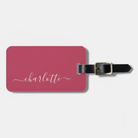 Élégant Magenta Script Nom personnalisé