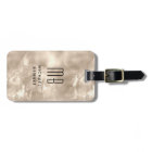 Elégant Monogramme ivoire Beige Pearl Texture