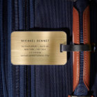 Élégant Monogrammé Métal Doré Brossé