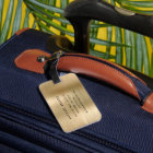 Élégant Monogrammé Métal Doré Brossé