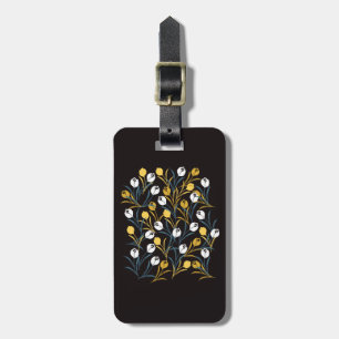 Étiquette À Bagage Élégant motif floral de Tulipe