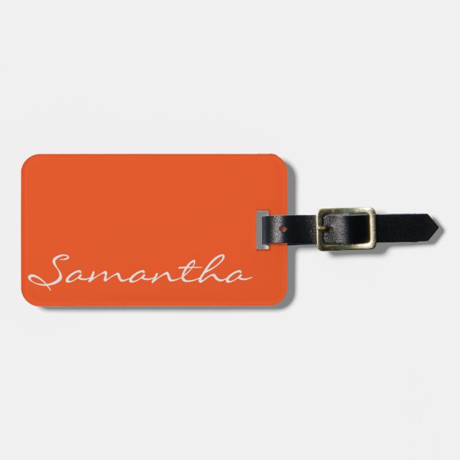 Étiquette À Bagage élégant simple moderne chic tendance monogramme or (Devant horizontal)