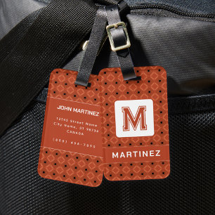 Étiquette À Bagage Élégante étiquette de bagage Brown pour homme