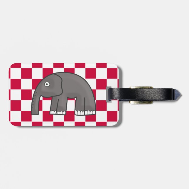Étiquette À Bagage éléphant (Dos horizontal)