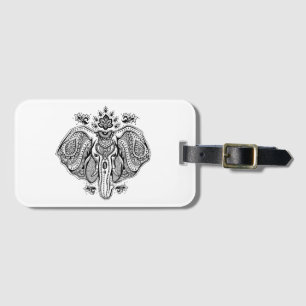 Étiquette À Bagage Éléphant d'Asie vintage inspiré