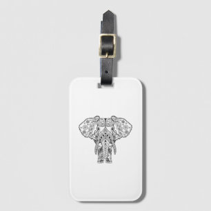 Étiquette À Bagage Éléphant de style