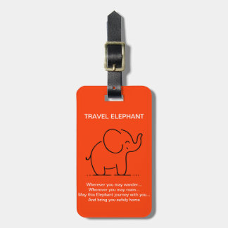 ÉTIQUETTE À BAGAGE ÉLÉPHANT DE VOYAGE