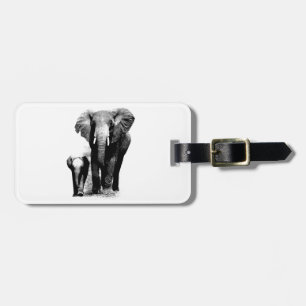 Étiquette À Bagage Eléphants
