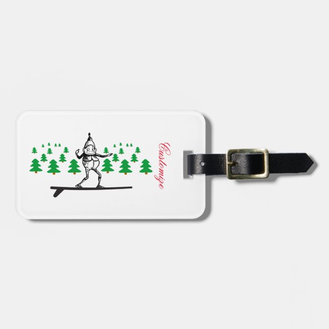 Étiquette À Bagage Elfe sur la planche de surf Thunder_Cove (Devant horizontal)