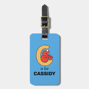 Étiquette À Bagage Elmo Alphabet   C Orange