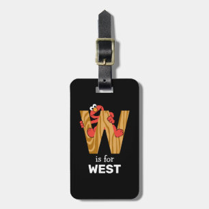 Étiquette À Bagage Elmo Alphabet   W Bois