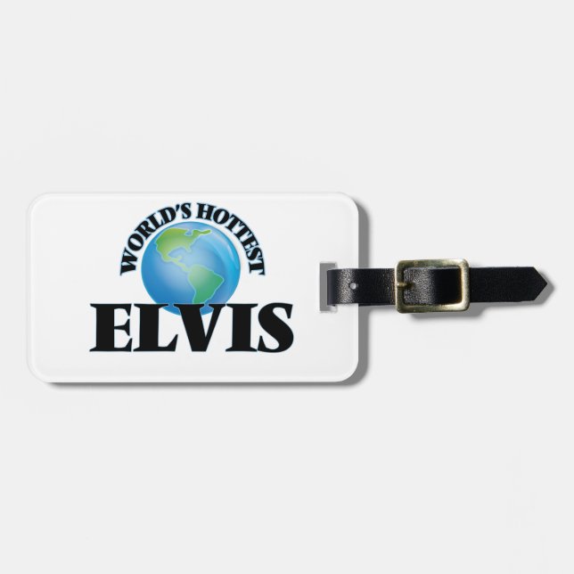 Étiquette À Bagage Elvis le plus chaud du monde (Devant horizontal)