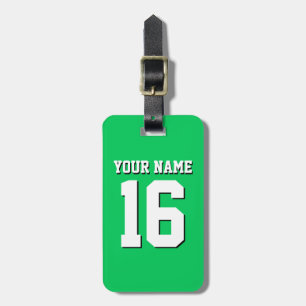 Étiquette À Bagage Emerald Green Sports Jersey Team Jersey