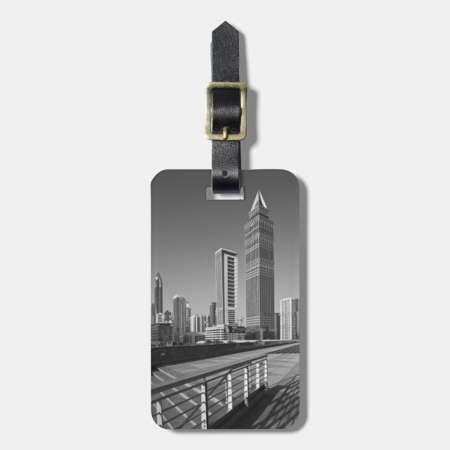 Étiquette À Bagage Emirats Arabes Unis, Dubaï, Dubaï City. (Devant Vertical)
