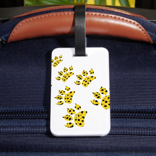 Étiquette À Bagage Empreinte de patte Cheetah (Verso Insitu 4)