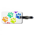 Empreintes de pattes arc-en-ciel