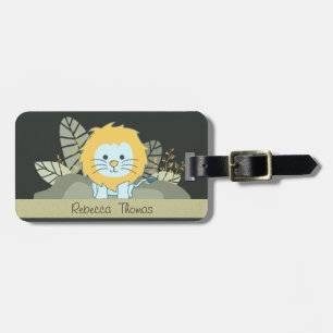 ÉTIQUETTE À BAGAGE ENFANT MIGNON DE CADEAU DE FEUILLAGE DE FEUILLE DE