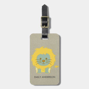ÉTIQUETTE À BAGAGE ENFANTS BÉBÉ CUTE PERSONNALISÉ JAUNE KRAFT BÉBÉ LI