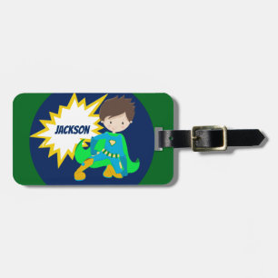 Étiquette À Bagage Enfants Superhero Cool personnalisés
