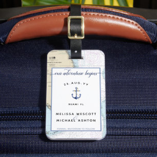 Étiquette À Bagage Enregistrer la date Florida Destination Wedding